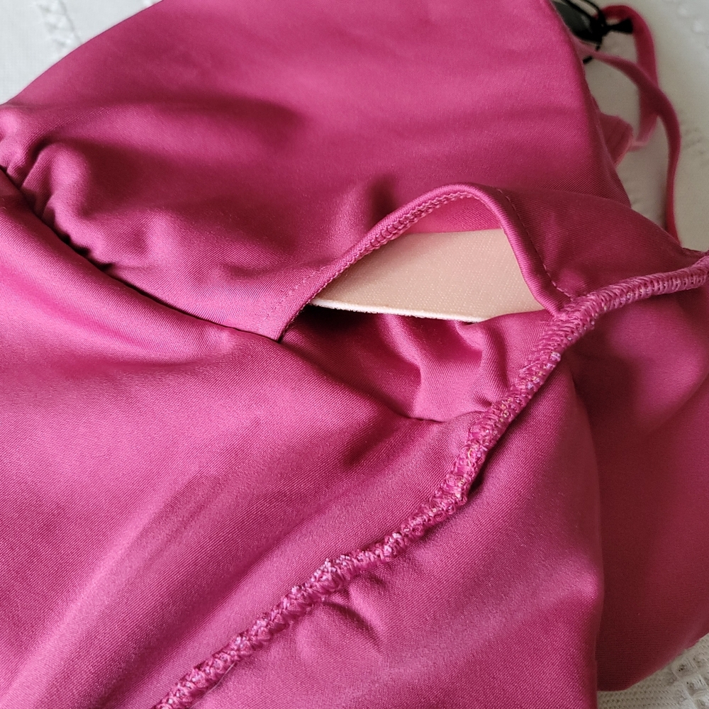 $64 Express Body Contour Ruched Ombre Mesh V-Neck Bodysuit Coquette Fairy Barbie - Picture 11 of 16
